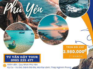 TOUR QUY NHƠN – ĐẢO KỲ CO – EO GIÓ – PHÚ YÊN – MŨI ĐIỆN ĐẠI LÃNH – THÁP NGHINH PHONG
